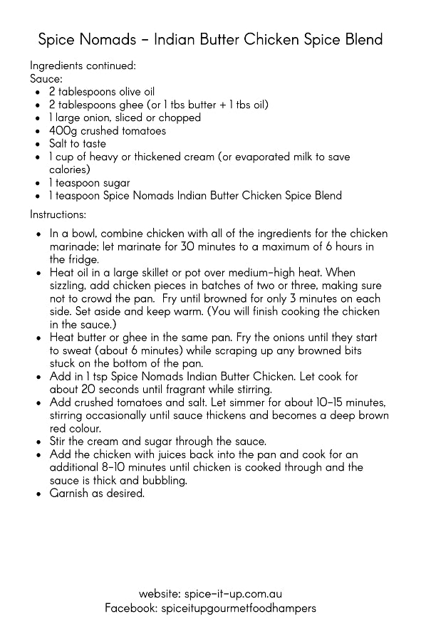 INDIAN BUTTER CHICKEN SPICE BLEND