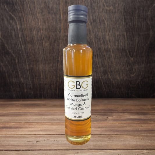 CARAMELISED WHITE BALSAMIC MANGO & TOASTED COCONUT