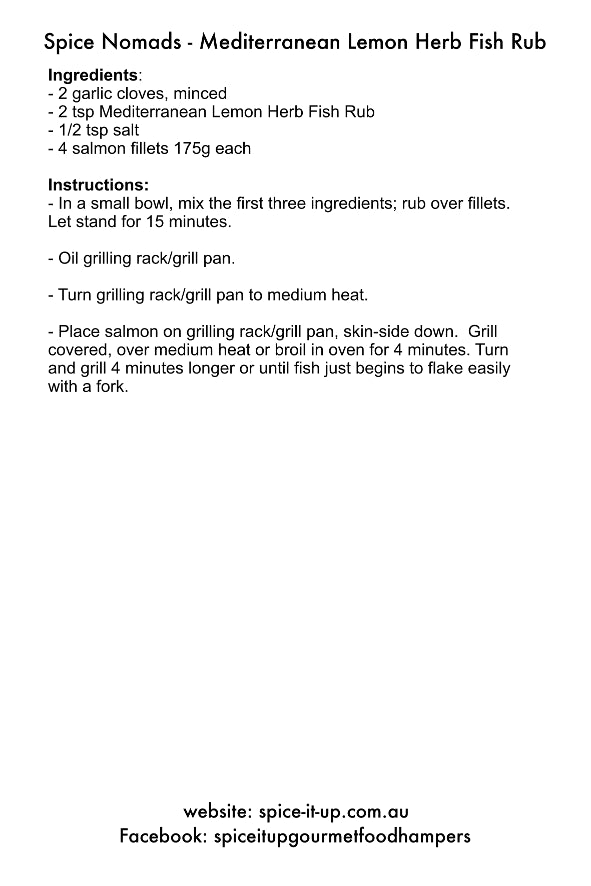 MEDITERRANEAN LEMON HERB FISH RUB