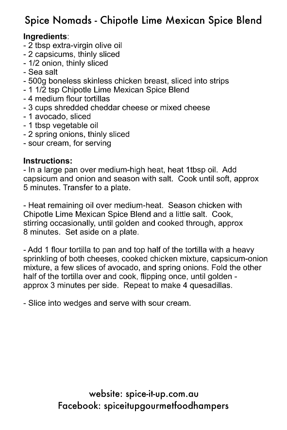 CHIPOTLE LIME MEXICAN SPICE BLEND