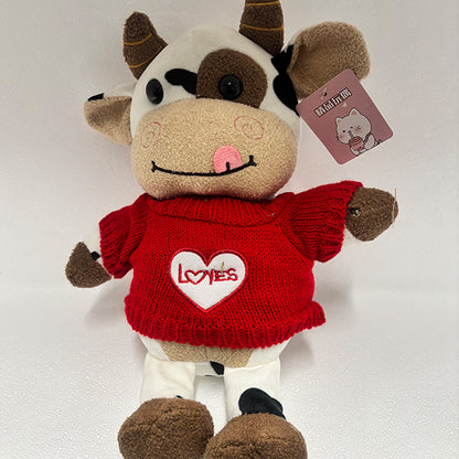 MILK COW TOY - WITH KNITTED JUMPER